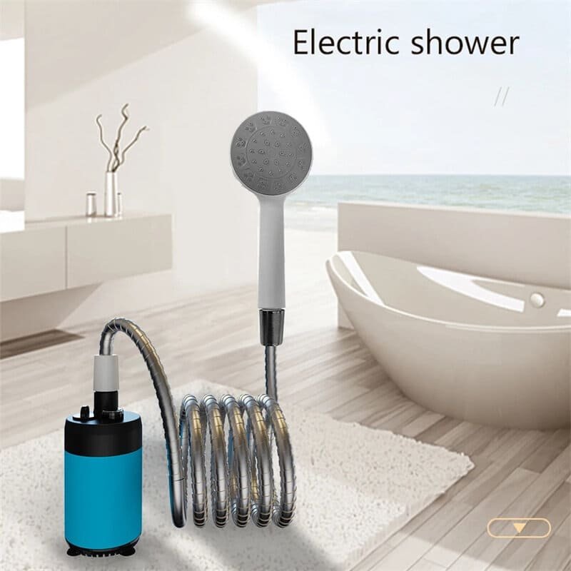 5L-6L/Min Portable Electric Shower Outdoor Camping Shower Handheld Battery Powered Compact Handheld Rechargeable Camping Showerhead