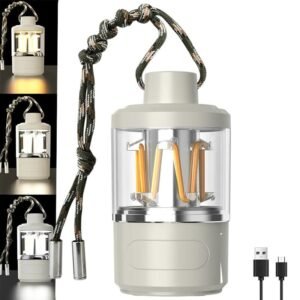 2300-7000K Adjustable Rechargeable Tent Lamp Vintage Portable Lantern Ambient Light Flashlight Outdoor Camping Lantern
