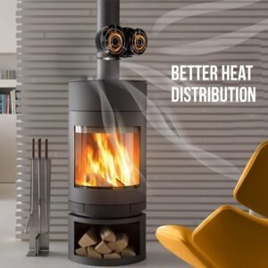 10 Blades Heat Powered Stove Fan With Cover Wall-mounted Fireplace Heat Powered Eco-Friendly Fan Portable Heater Efficient Heat