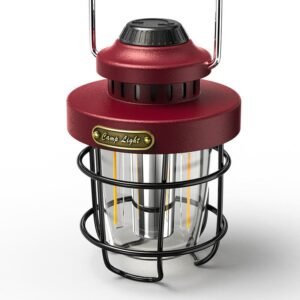 Portable Retro Camping Lantern LED Camp Light USB Rechargeable Travel Tent Light Hanging Lantern Outdoor Emergency Light