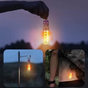 3 in 1 Camping Lantern USB Rechargeable Camping Light 1500mAh High Power Mosquito Lamp IP44 Waterproof with Triangle Bracket Telescoping Tripod Outdoor Light for Outdoor Camping